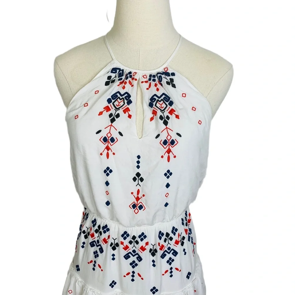 PARKER Quintana embroidered halter dress MEDIUM 3431 - Picture 4 of 11